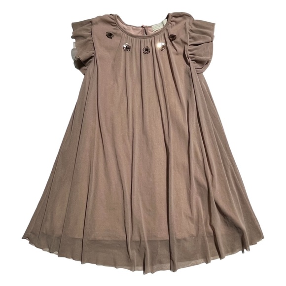 Zara glitter tulle sequin shift dress 7 years - Picture 1 of 10